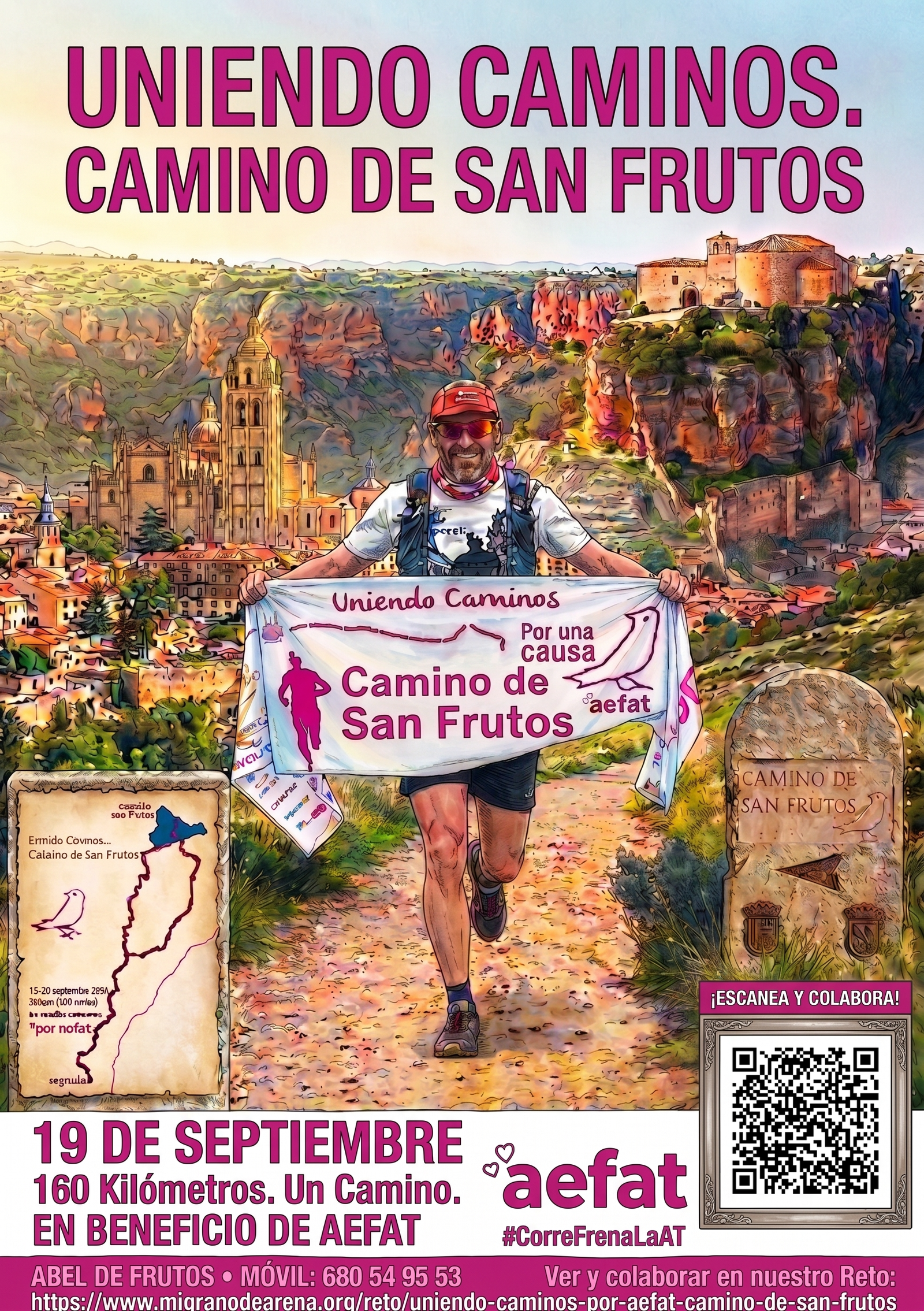 Cartel reto Camino de San Frutos - vertical
